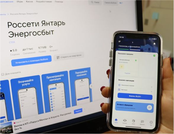 Более 15 тысяч клиентов пользуются мобильным приложением "Россети Янтарь Энергосбыт"